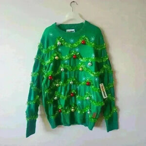 Tipsy Elves Men's Gaudy  Garland Sweater Sz XL NWT